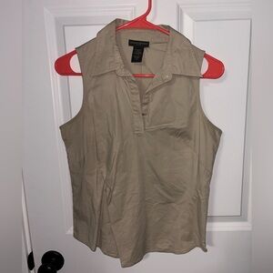 Banana Republic Women's Beige Sleeveless Blouse